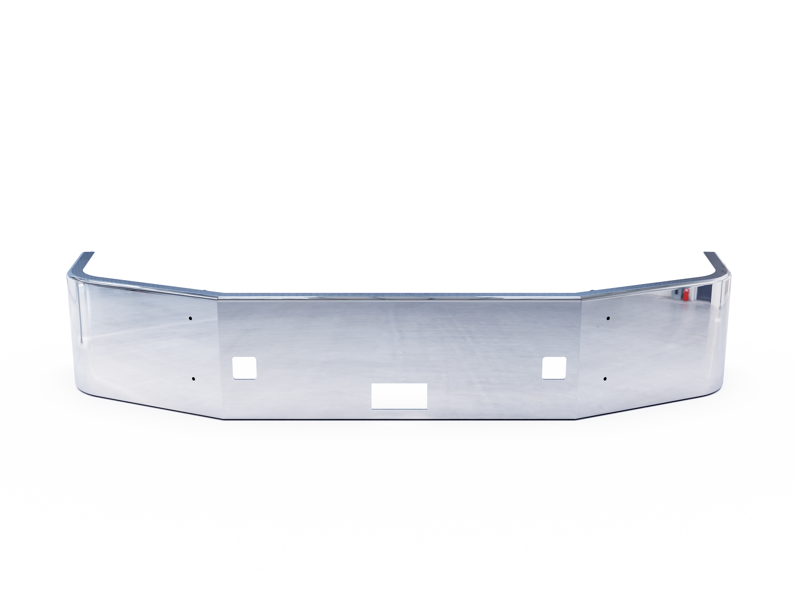 Peterbilt 386 Chrome Bumper (2002–2007) — Galhor — Front view