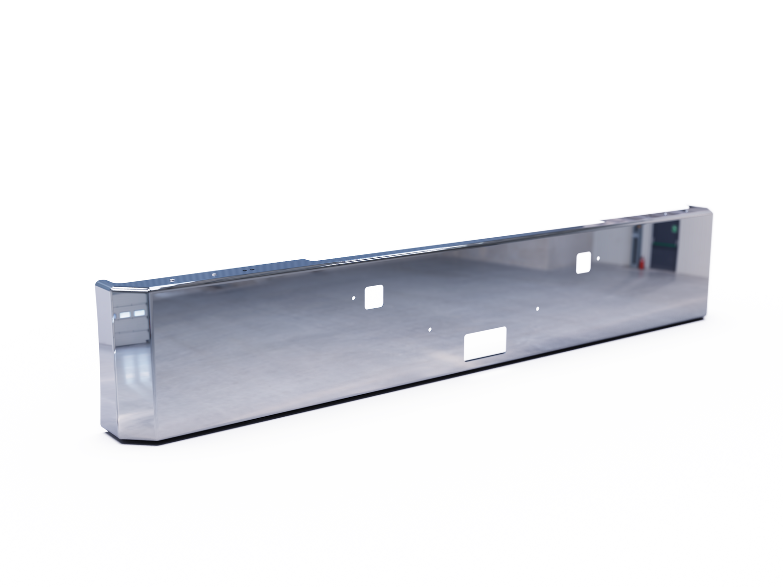 Peterbilt 388 / 389 / 589 Chrome Bumper — Galhor — Perspective view